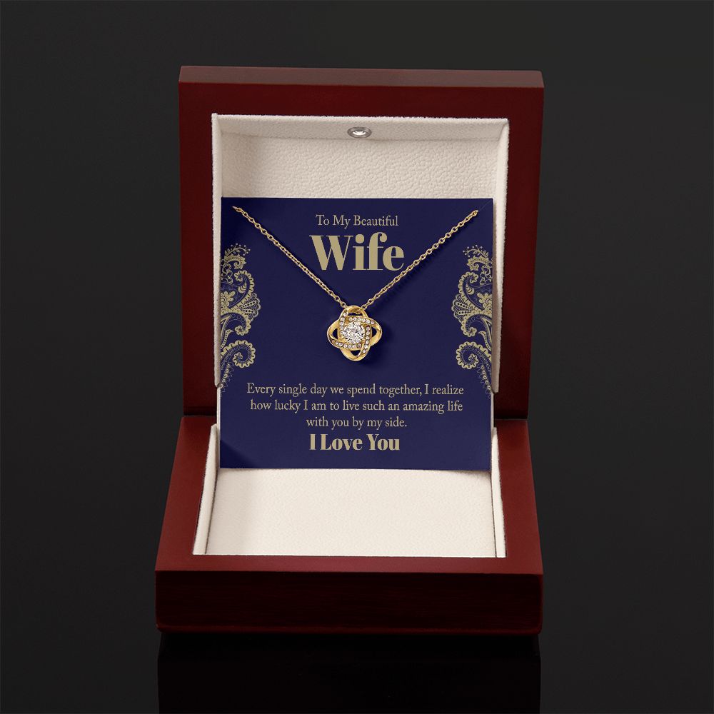 Wife Gifts - I realize how lucky I am to live such an amazing life with you by my side