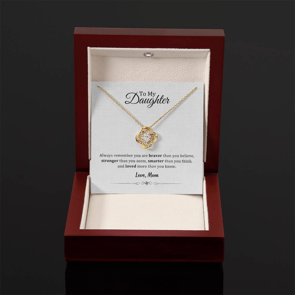 004 - TO DAUGHTER FROM MOM - LOVE KNOT NECKLACE