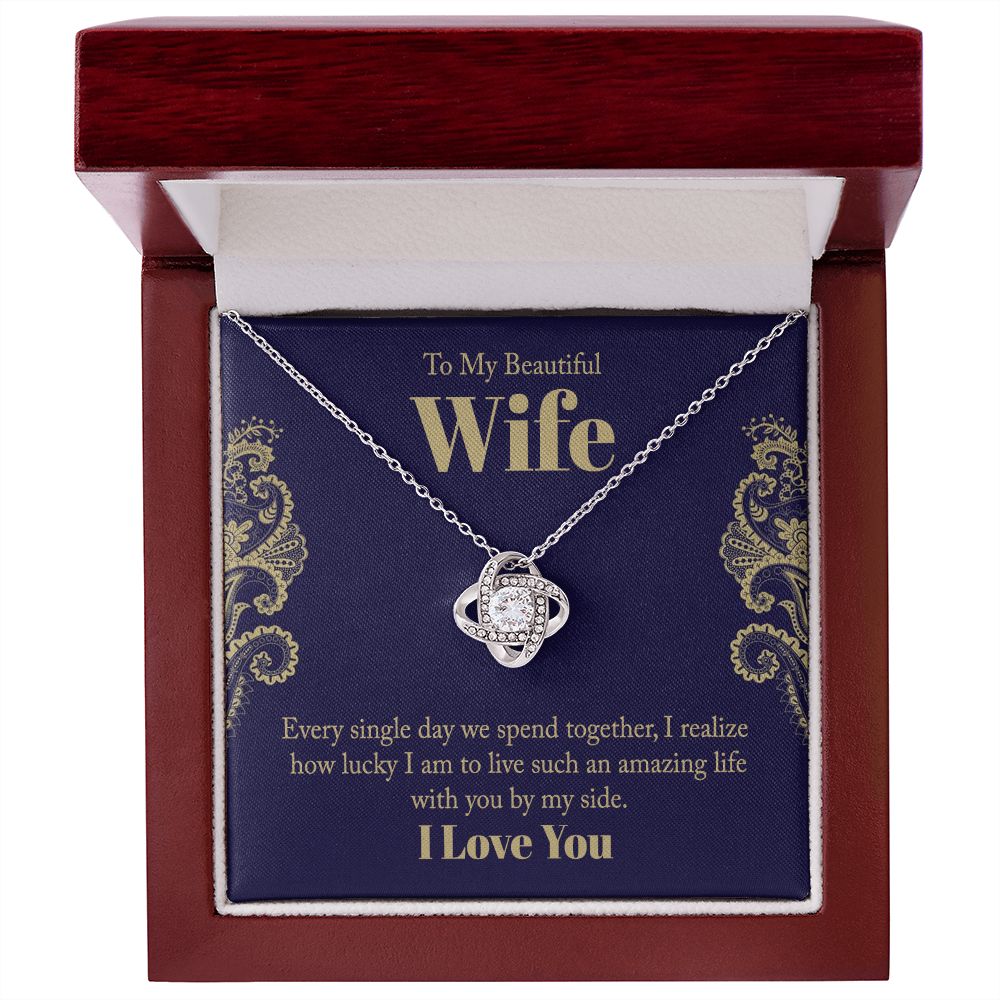 Wife Gifts - I realize how lucky I am to live such an amazing life with you by my side