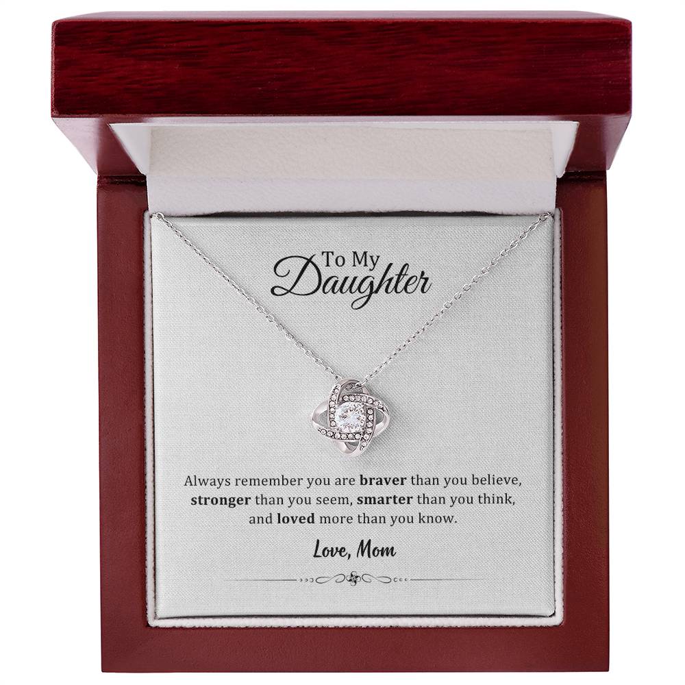 004 - TO DAUGHTER FROM MOM - LOVE KNOT NECKLACE