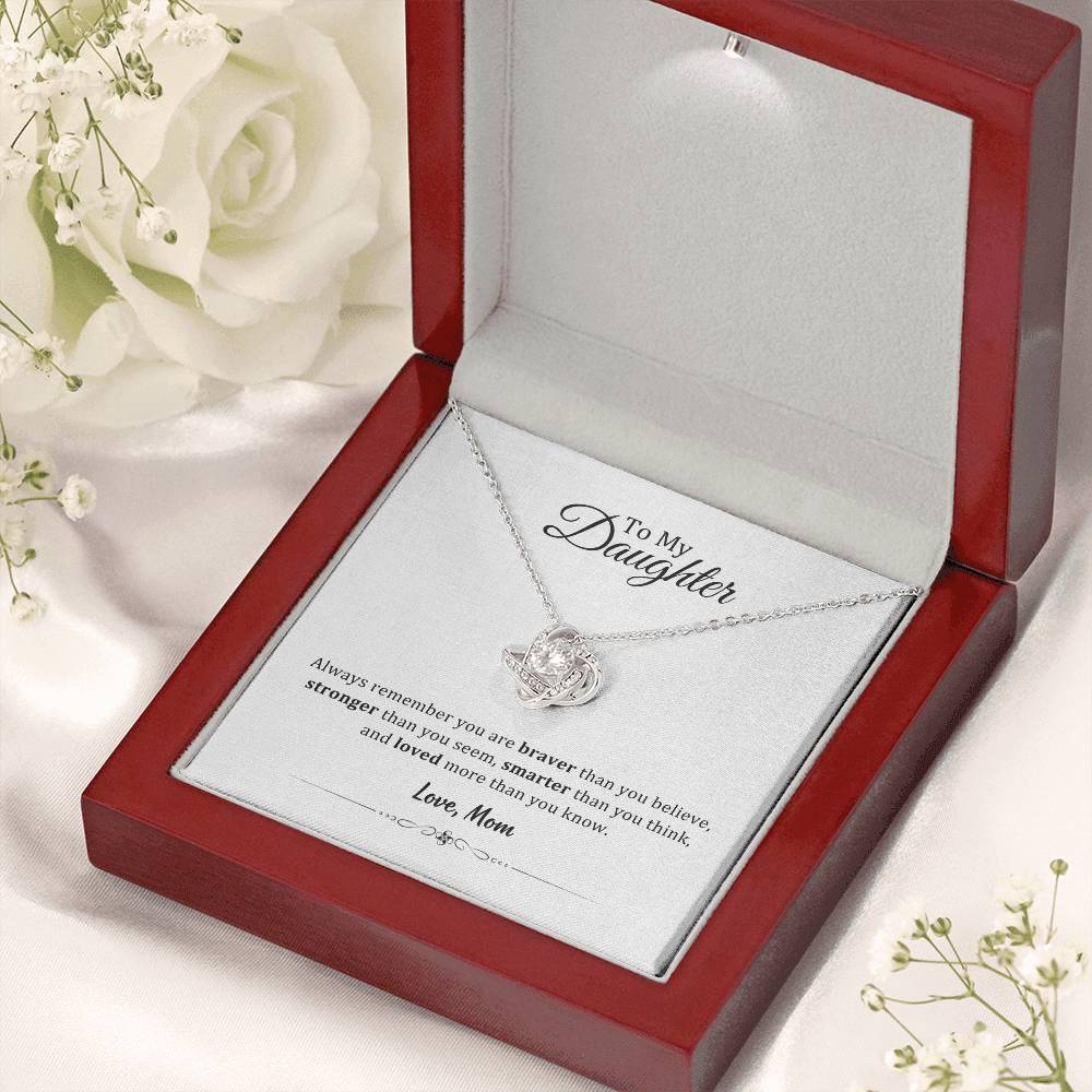 004 - TO DAUGHTER FROM MOM - LOVE KNOT NECKLACE