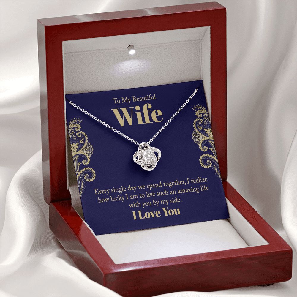 Wife Gifts - I realize how lucky I am to live such an amazing life with you by my side