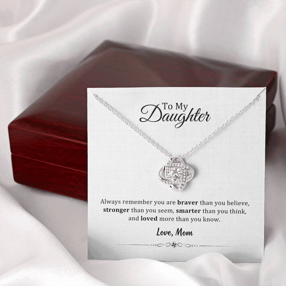 004 - TO DAUGHTER FROM MOM - LOVE KNOT NECKLACE
