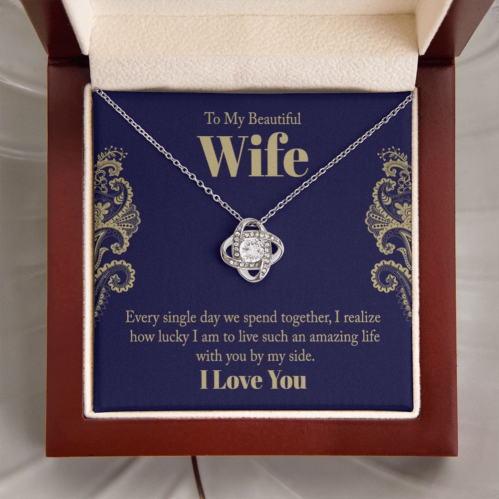 Wife Gifts - I realize how lucky I am to live such an amazing life with you by my side