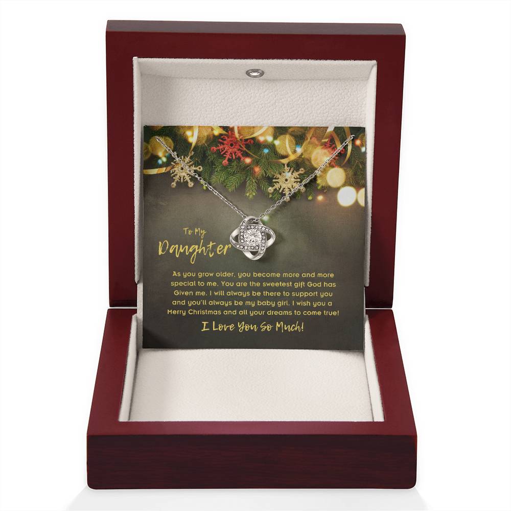 To Daughter, Love Knot Necklace, As You Grow Older, You Become More And More Special To Me