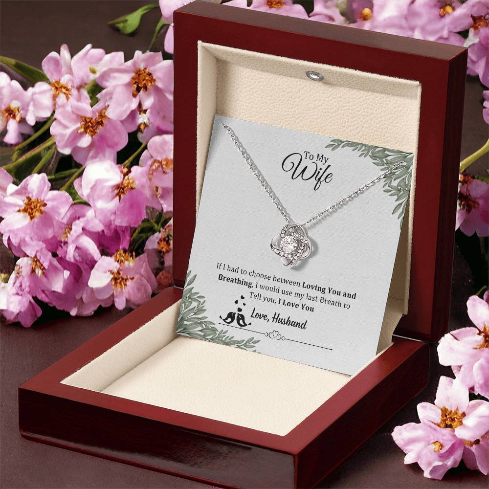 006 - TO WIFE FROM HUSBAND - LOVE KNOT NECKLACE