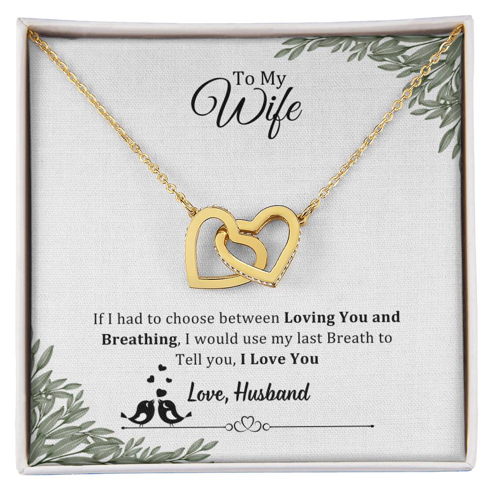 006 - TO WIFE FROM HUSBAND - INTERLOCKING HEARTS NECKLACE