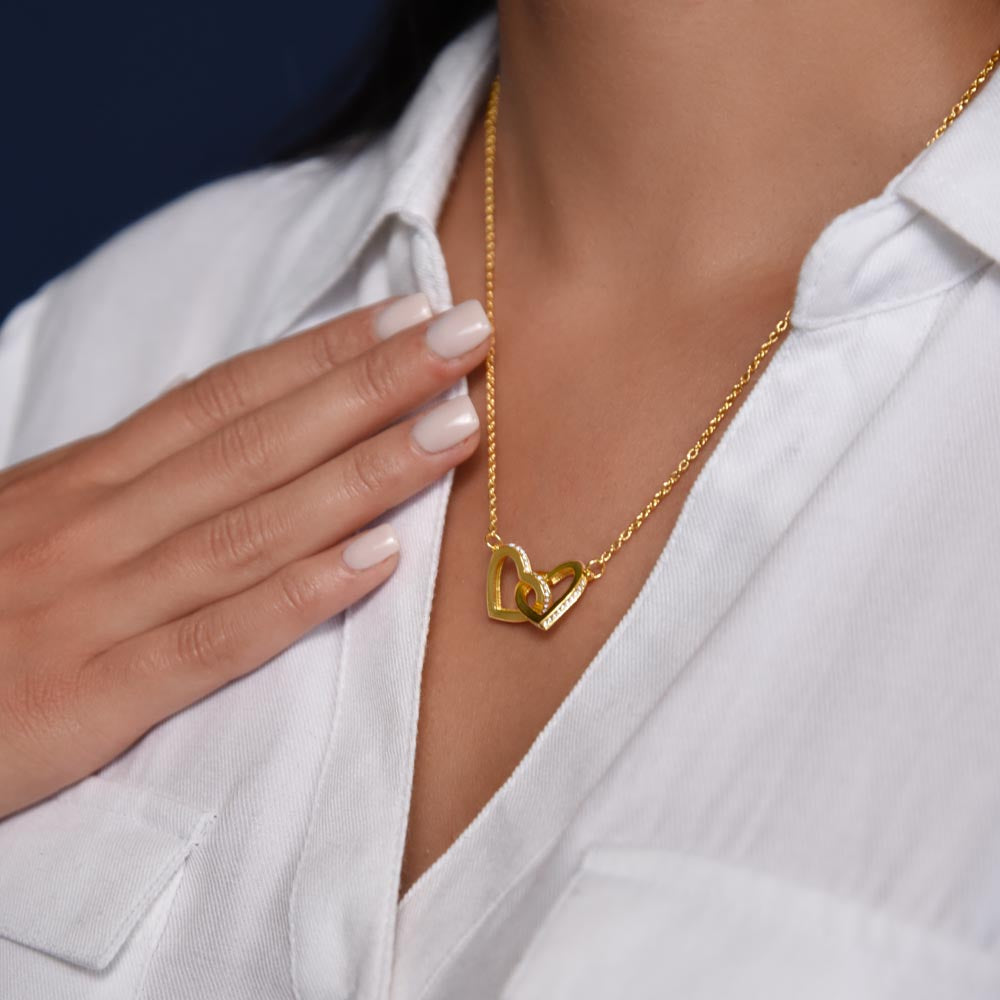 006 - TO WIFE FROM HUSBAND - INTERLOCKING HEARTS NECKLACE