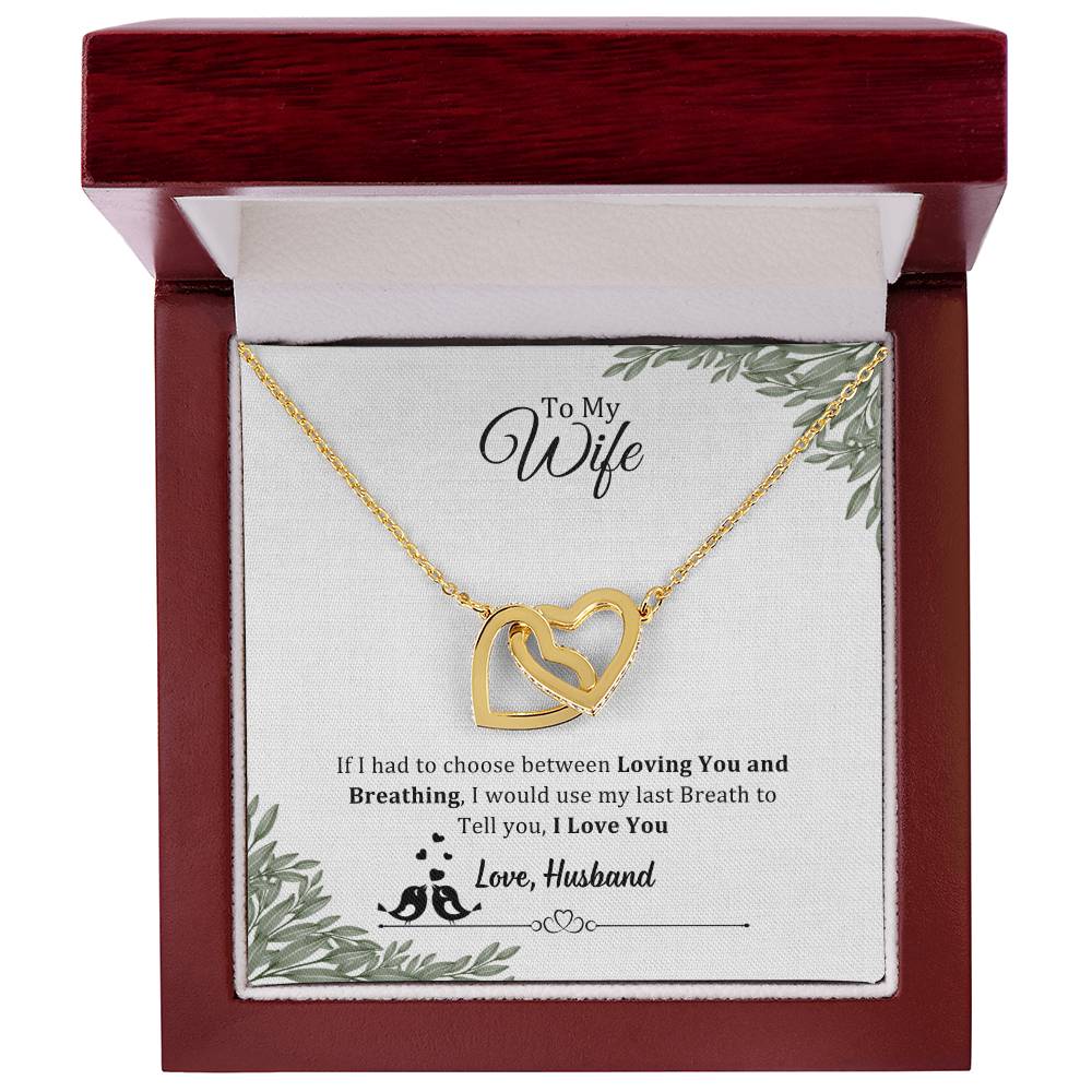 006 - TO WIFE FROM HUSBAND - INTERLOCKING HEARTS NECKLACE