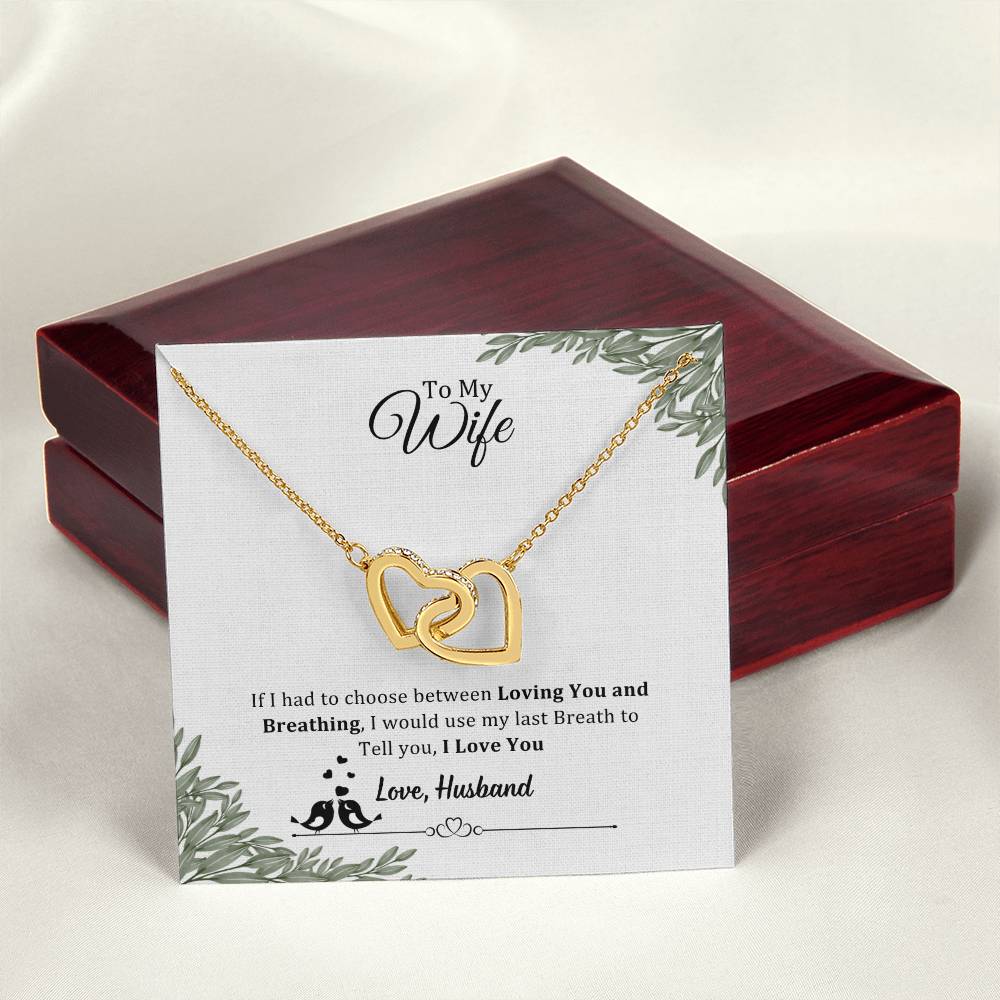 006 - TO WIFE FROM HUSBAND - INTERLOCKING HEARTS NECKLACE