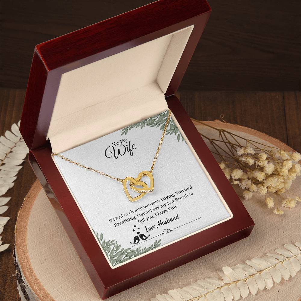 006 - TO WIFE FROM HUSBAND - INTERLOCKING HEARTS NECKLACE