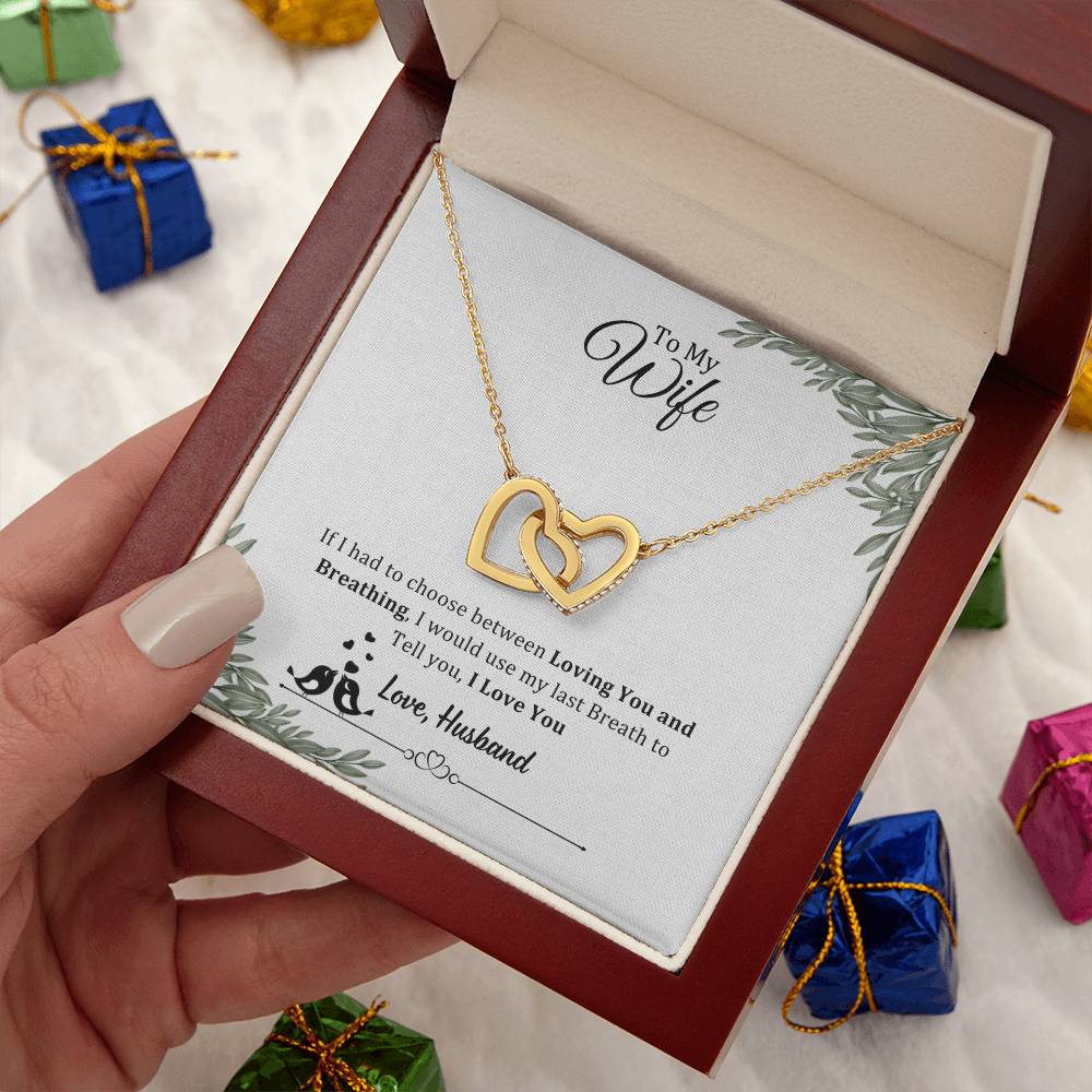 006 - TO WIFE FROM HUSBAND - INTERLOCKING HEARTS NECKLACE