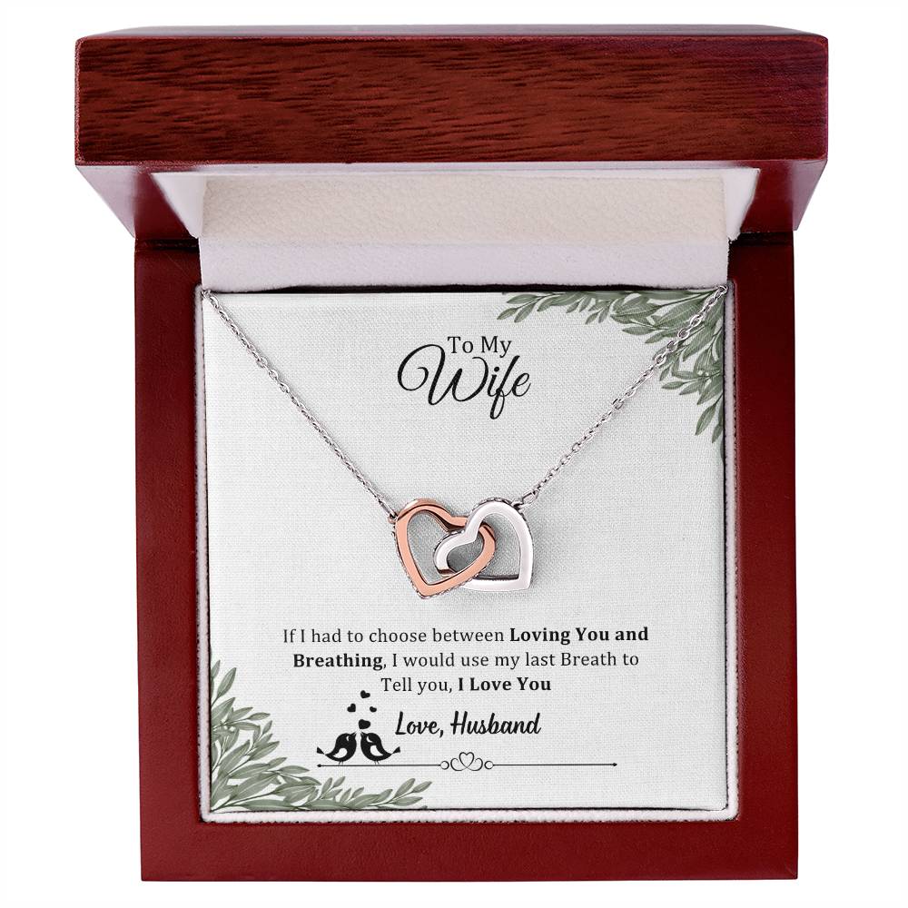 006 - TO WIFE FROM HUSBAND - INTERLOCKING HEARTS NECKLACE