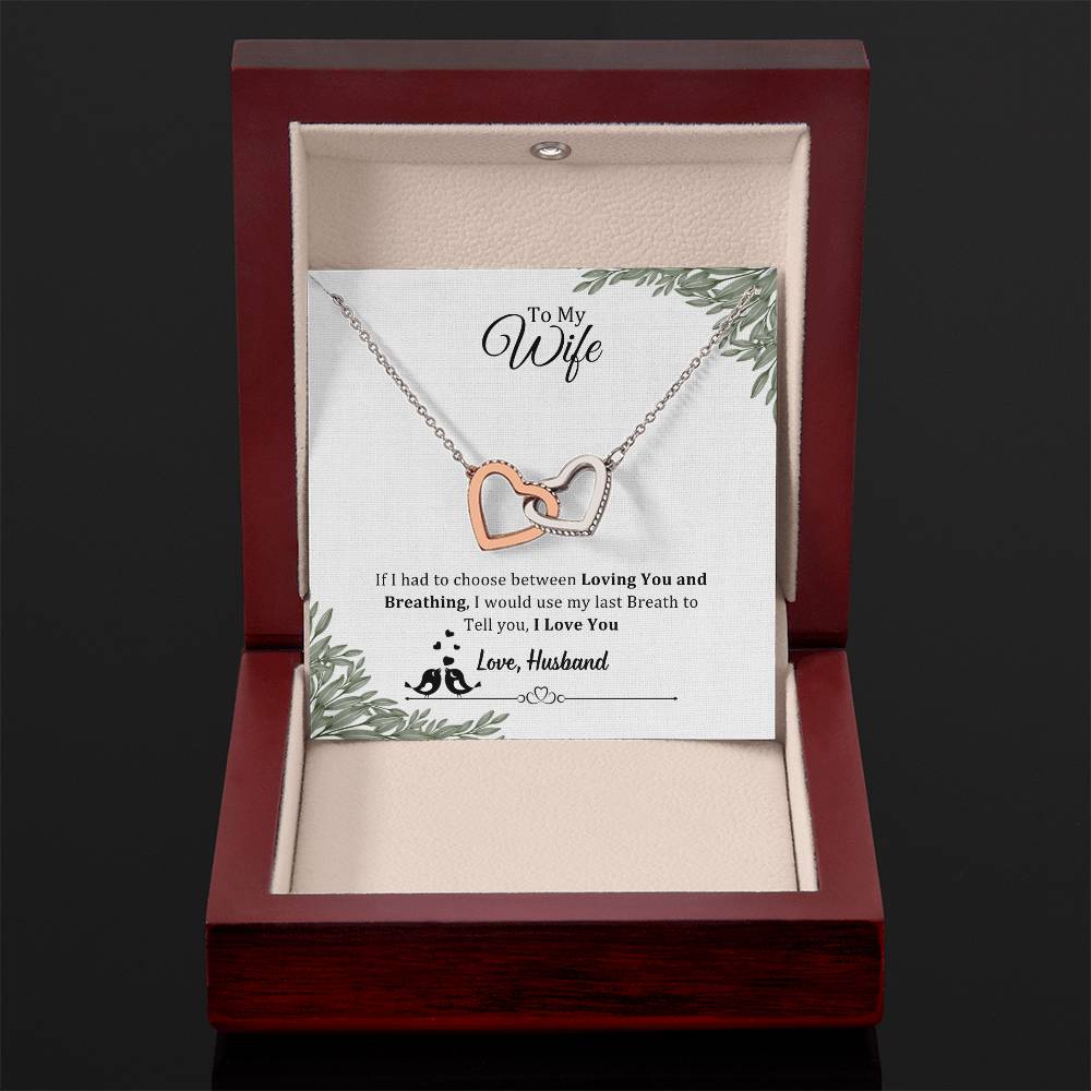 006 - TO WIFE FROM HUSBAND - INTERLOCKING HEARTS NECKLACE