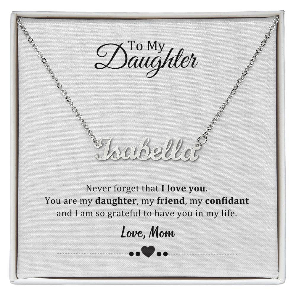 003 - TO DAUGHTER FROM MOM - CUSTOM NAME NECKLACE