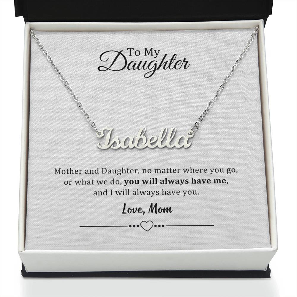 002 - TO DAUGHTER FROM MOM - CUSTOM NAME NECKLACE