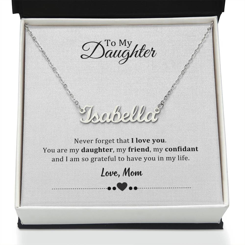 003 - TO DAUGHTER FROM MOM - CUSTOM NAME NECKLACE