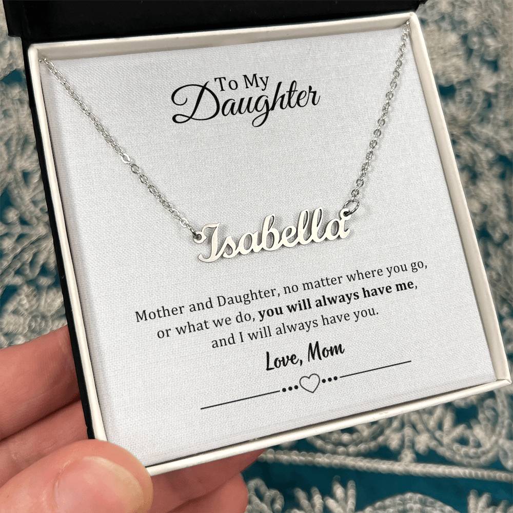 002 - TO DAUGHTER FROM MOM - CUSTOM NAME NECKLACE