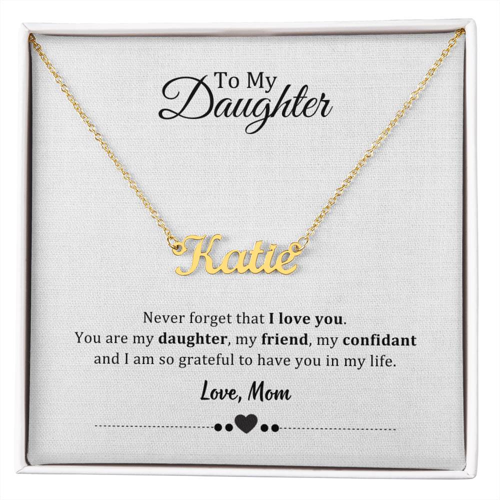 003 - TO DAUGHTER FROM MOM - CUSTOM NAME NECKLACE
