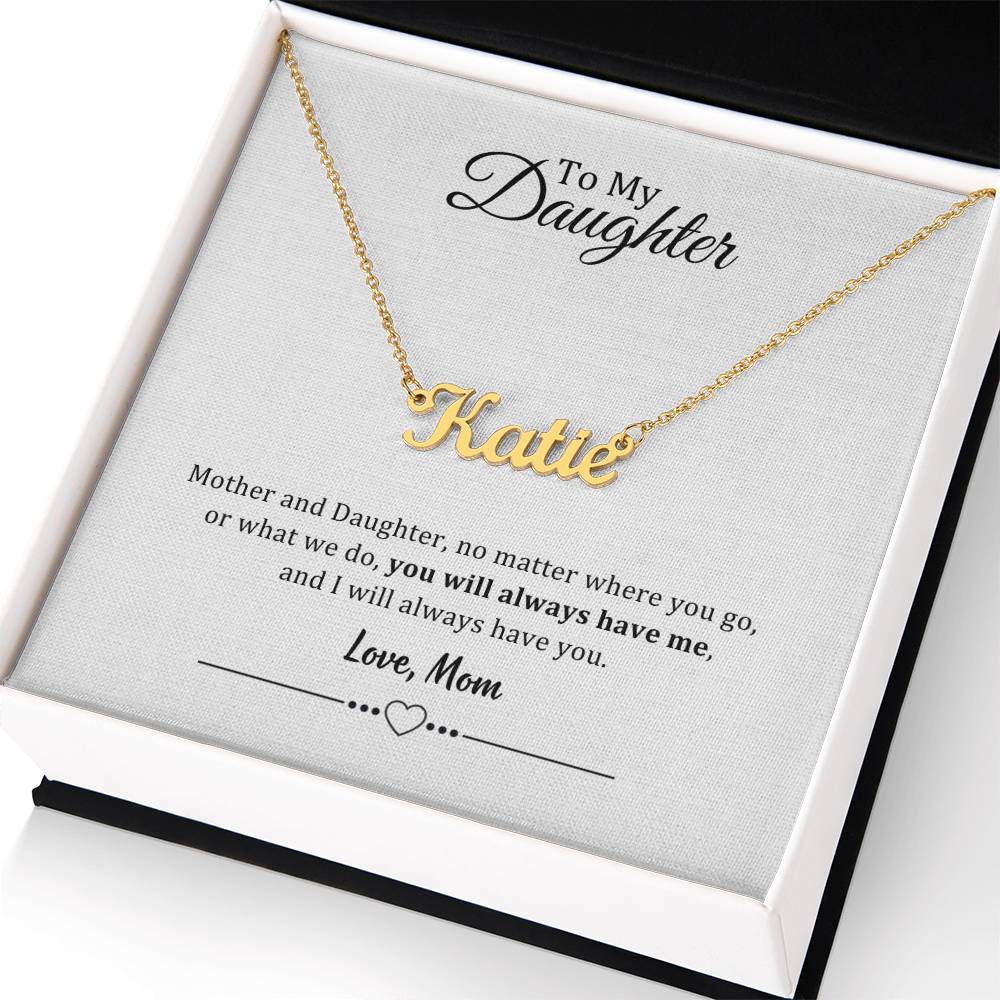 002 - TO DAUGHTER FROM MOM - CUSTOM NAME NECKLACE