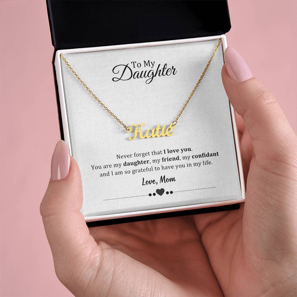 003 - TO DAUGHTER FROM MOM - CUSTOM NAME NECKLACE