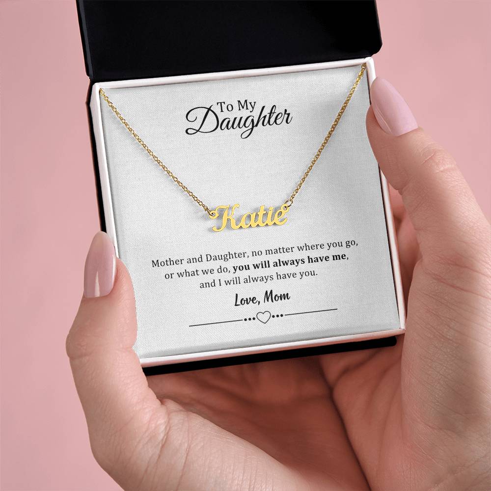 002 - TO DAUGHTER FROM MOM - CUSTOM NAME NECKLACE