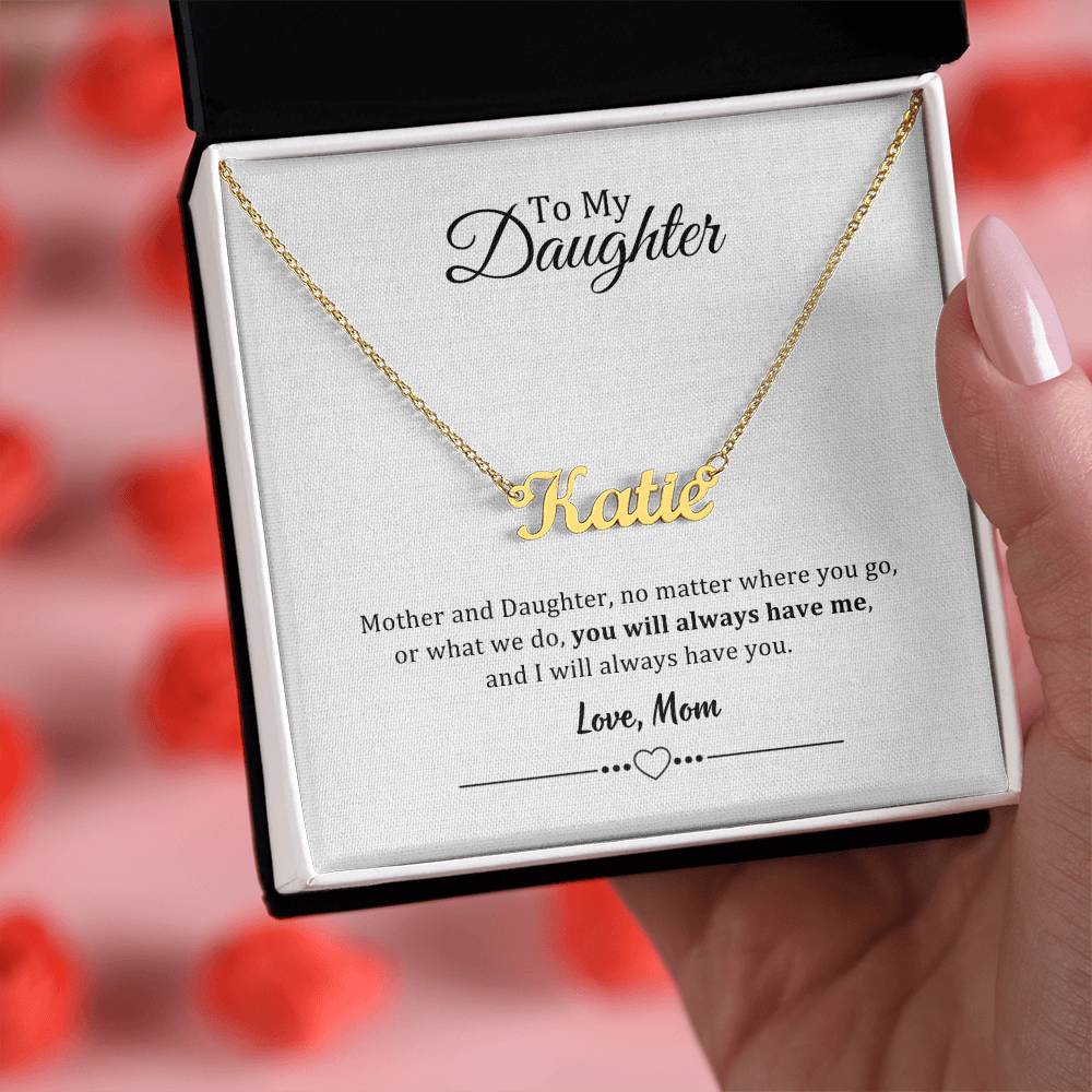 002 - TO DAUGHTER FROM MOM - CUSTOM NAME NECKLACE
