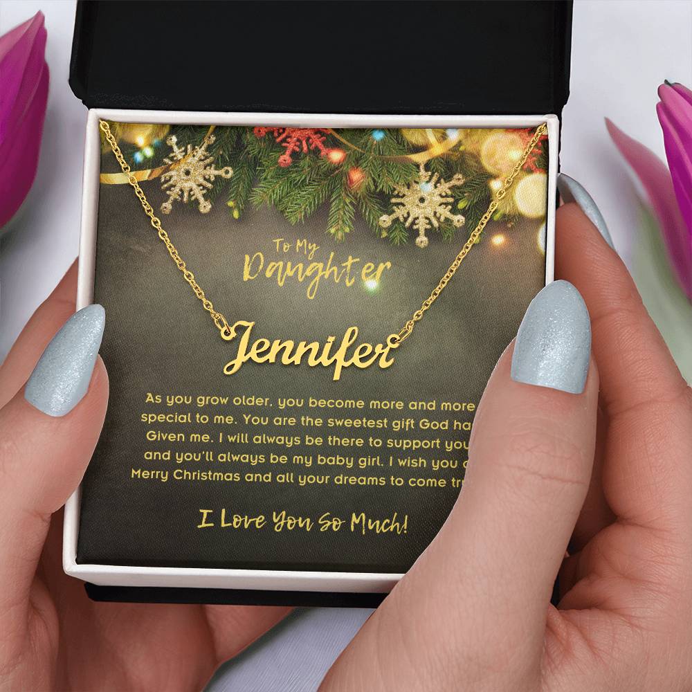 To Daughter, Custom Name Necklace, As You Grow Older, You Become More And More Special To Me
