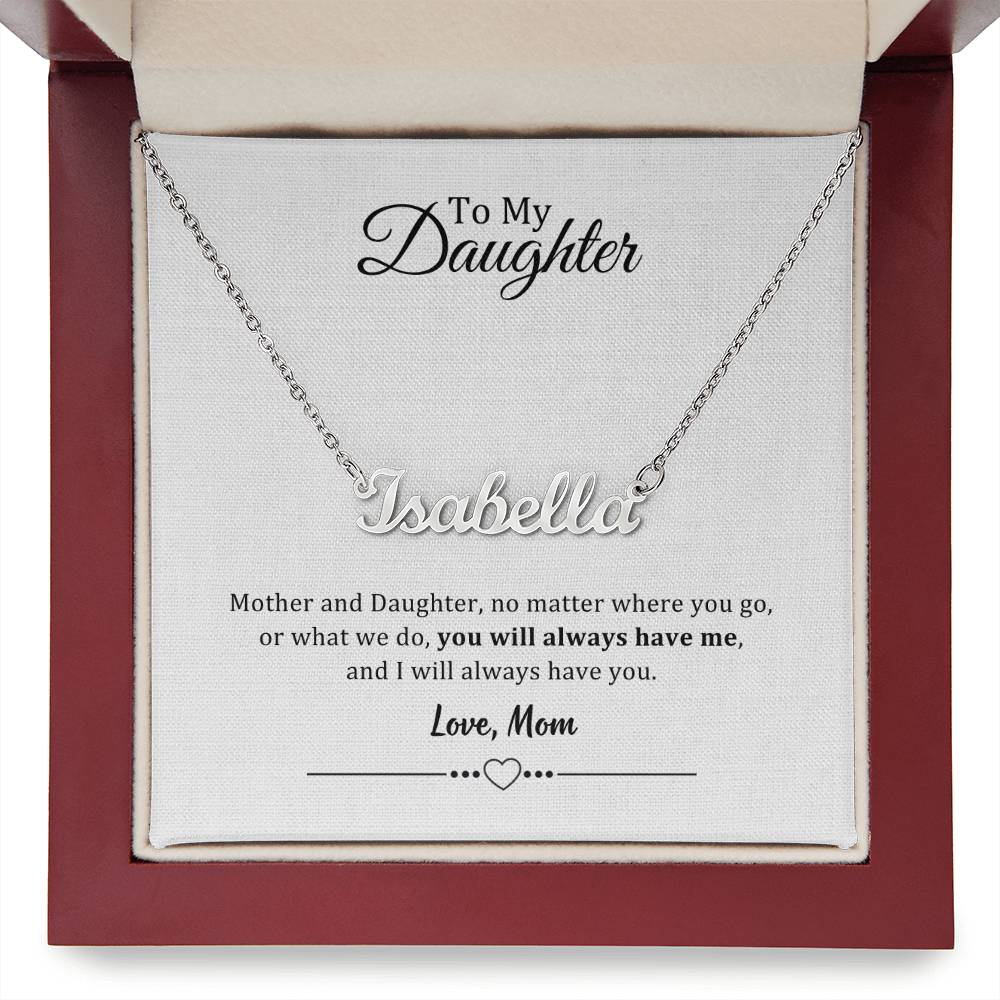 002 - TO DAUGHTER FROM MOM - CUSTOM NAME NECKLACE