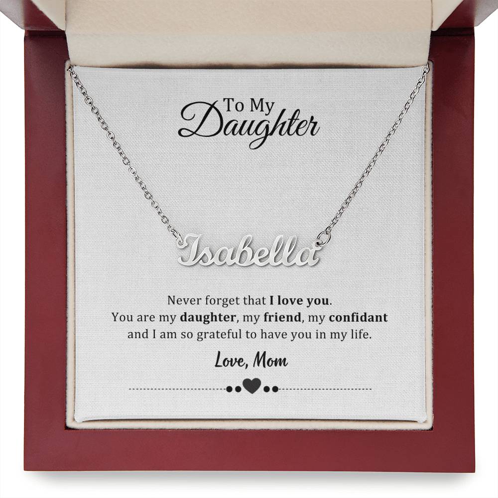 003 - TO DAUGHTER FROM MOM - CUSTOM NAME NECKLACE