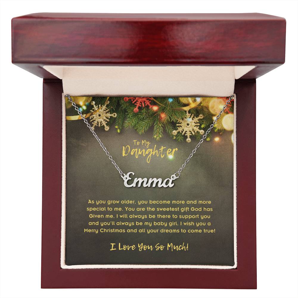 To Daughter, Custom Name Necklace, As You Grow Older, You Become More And More Special To Me