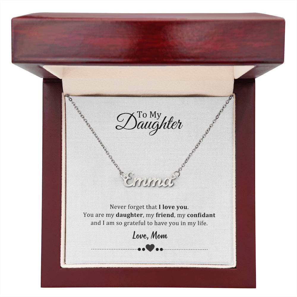 003 - TO DAUGHTER FROM MOM - CUSTOM NAME NECKLACE