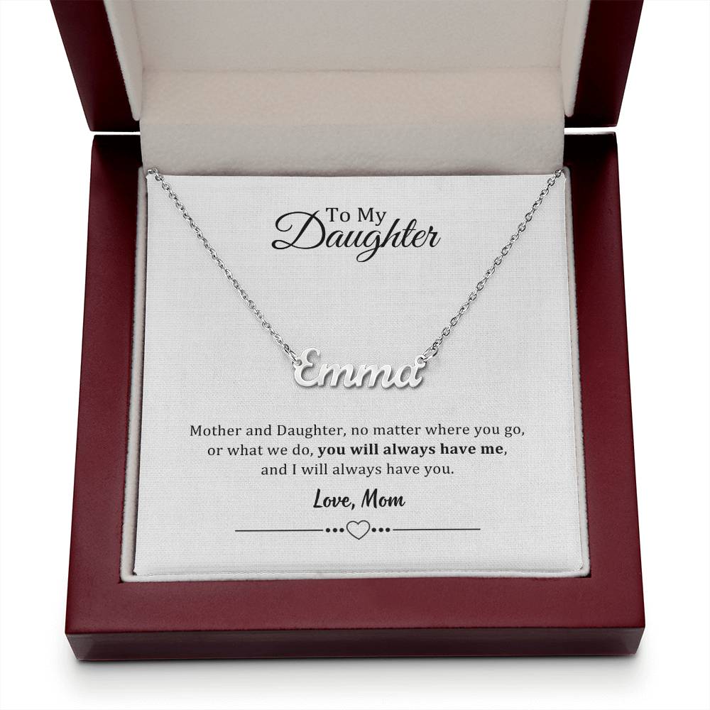 002 - TO DAUGHTER FROM MOM - CUSTOM NAME NECKLACE