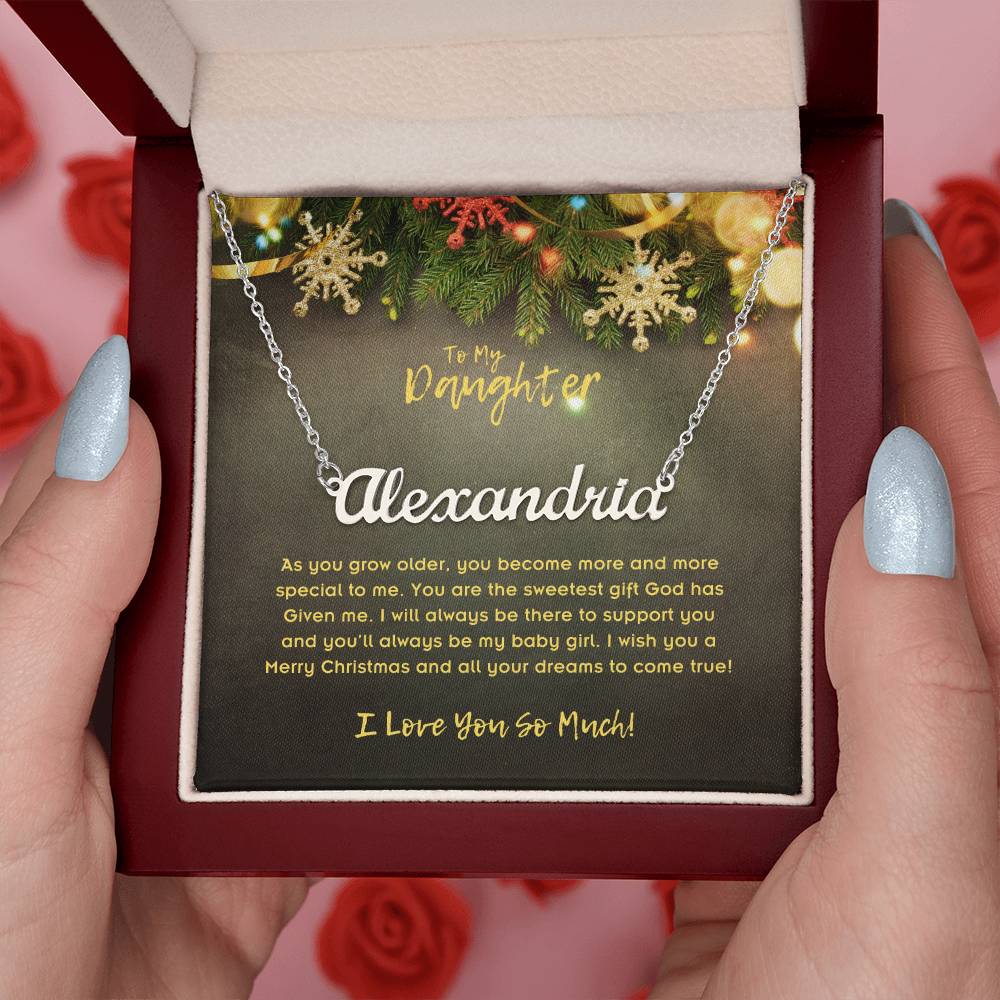To Daughter, Custom Name Necklace, As You Grow Older, You Become More And More Special To Me