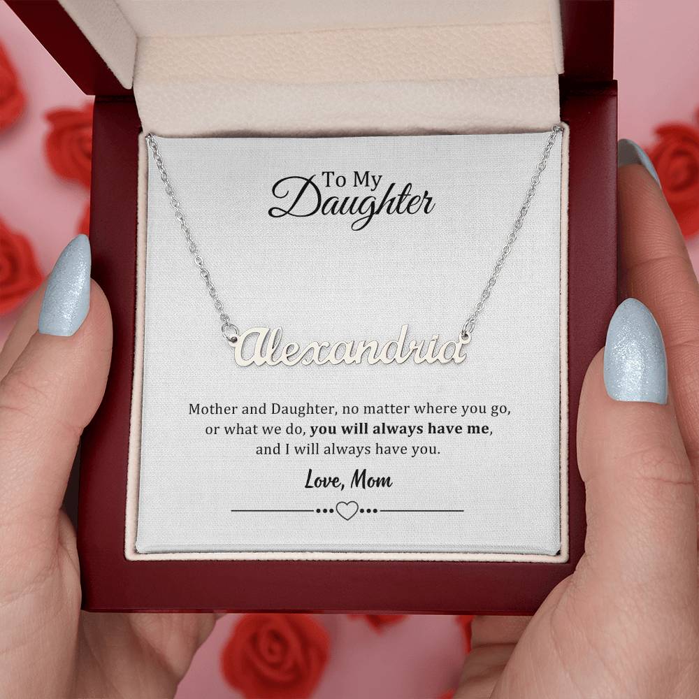 002 - TO DAUGHTER FROM MOM - CUSTOM NAME NECKLACE