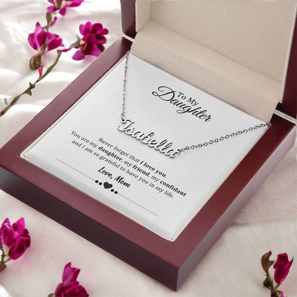 003 - TO DAUGHTER FROM MOM - CUSTOM NAME NECKLACE