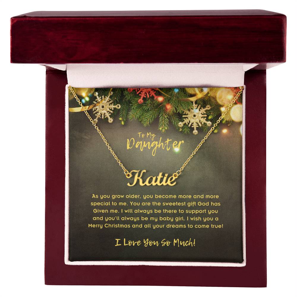 To Daughter, Custom Name Necklace, As You Grow Older, You Become More And More Special To Me