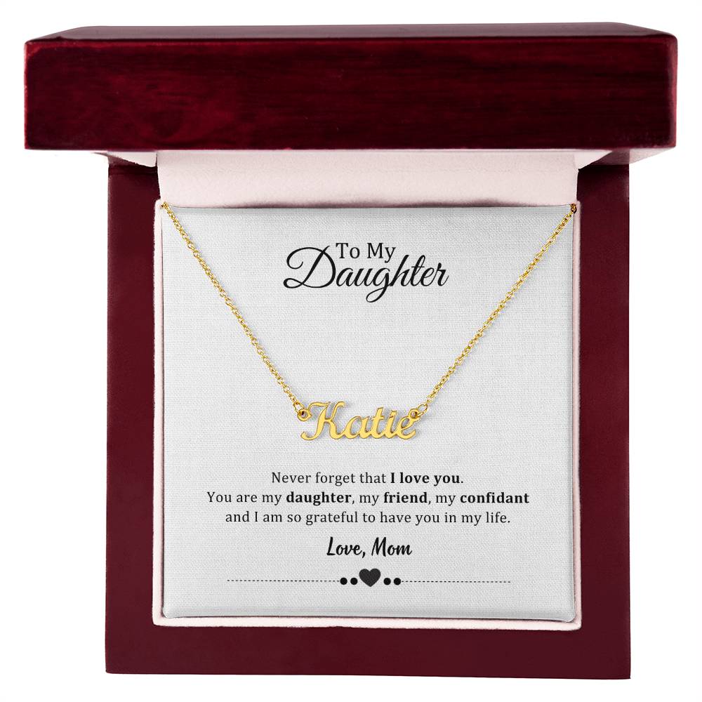 003 - TO DAUGHTER FROM MOM - CUSTOM NAME NECKLACE