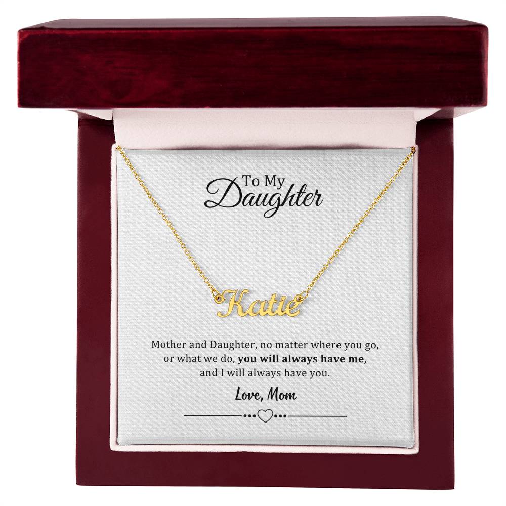 002 - TO DAUGHTER FROM MOM - CUSTOM NAME NECKLACE