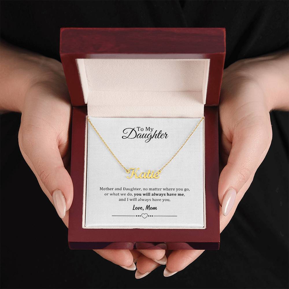 002 - TO DAUGHTER FROM MOM - CUSTOM NAME NECKLACE
