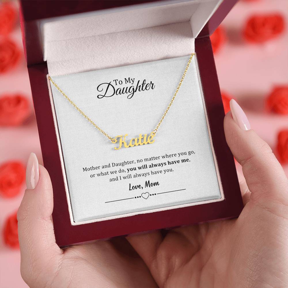 002 - TO DAUGHTER FROM MOM - CUSTOM NAME NECKLACE