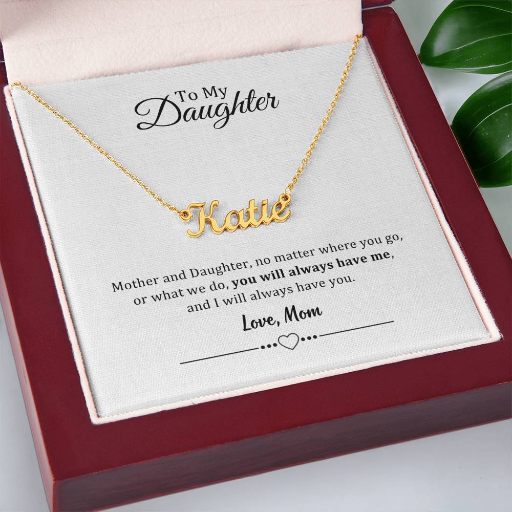 002 - TO DAUGHTER FROM MOM - CUSTOM NAME NECKLACE
