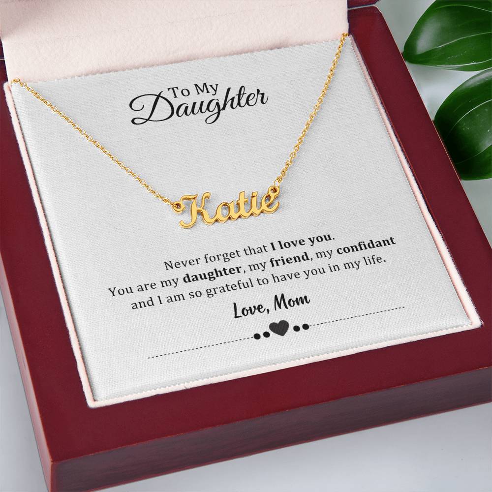 003 - TO DAUGHTER FROM MOM - CUSTOM NAME NECKLACE