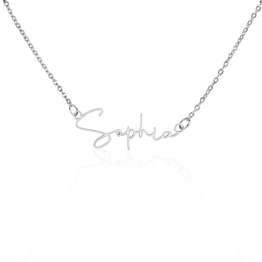 003 - TO DAUGHTER FROM MOM - SIGNATURE NAME NECKLACE