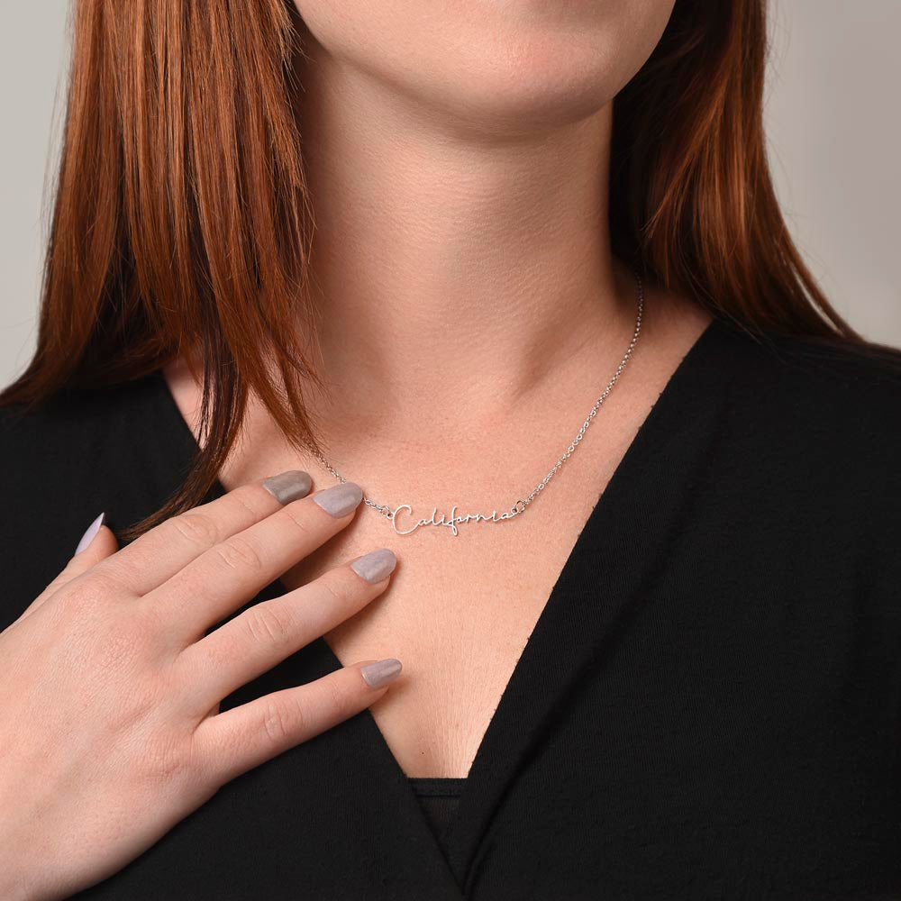 To Daughter, Signature Name Necklace, As You Grow Older, You Become More And More Special To Me