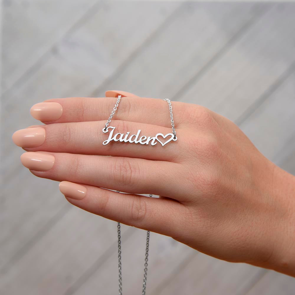 To Daughter, Name Necklace And Heart Character, As You Grow Older, You Become More And More Special To Me