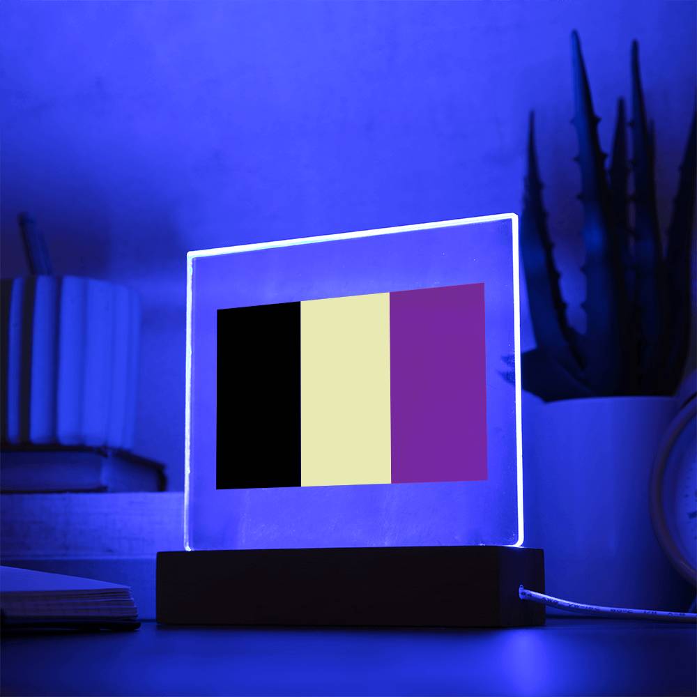 FLAG OF BELGIUM - SQUARE ACRYLIC PLAQUE