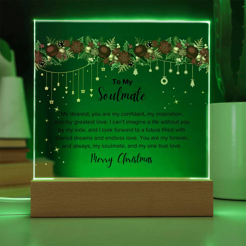 Christmas Gifts, To Soulmate, Acrylic Square Plaque, You Are My Forever And My One True Love