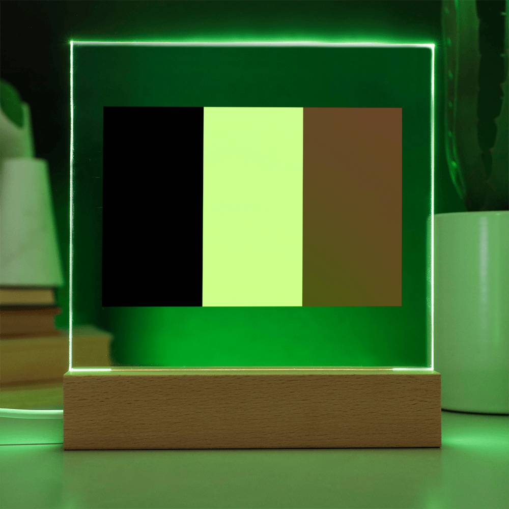 FLAG OF BELGIUM - SQUARE ACRYLIC PLAQUE