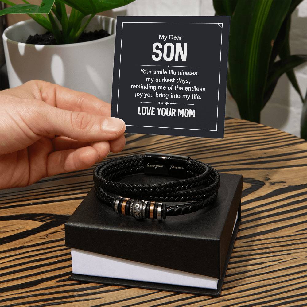 007 - TO SON FROM MOM - LOVE YOU FOREVER BRACELET